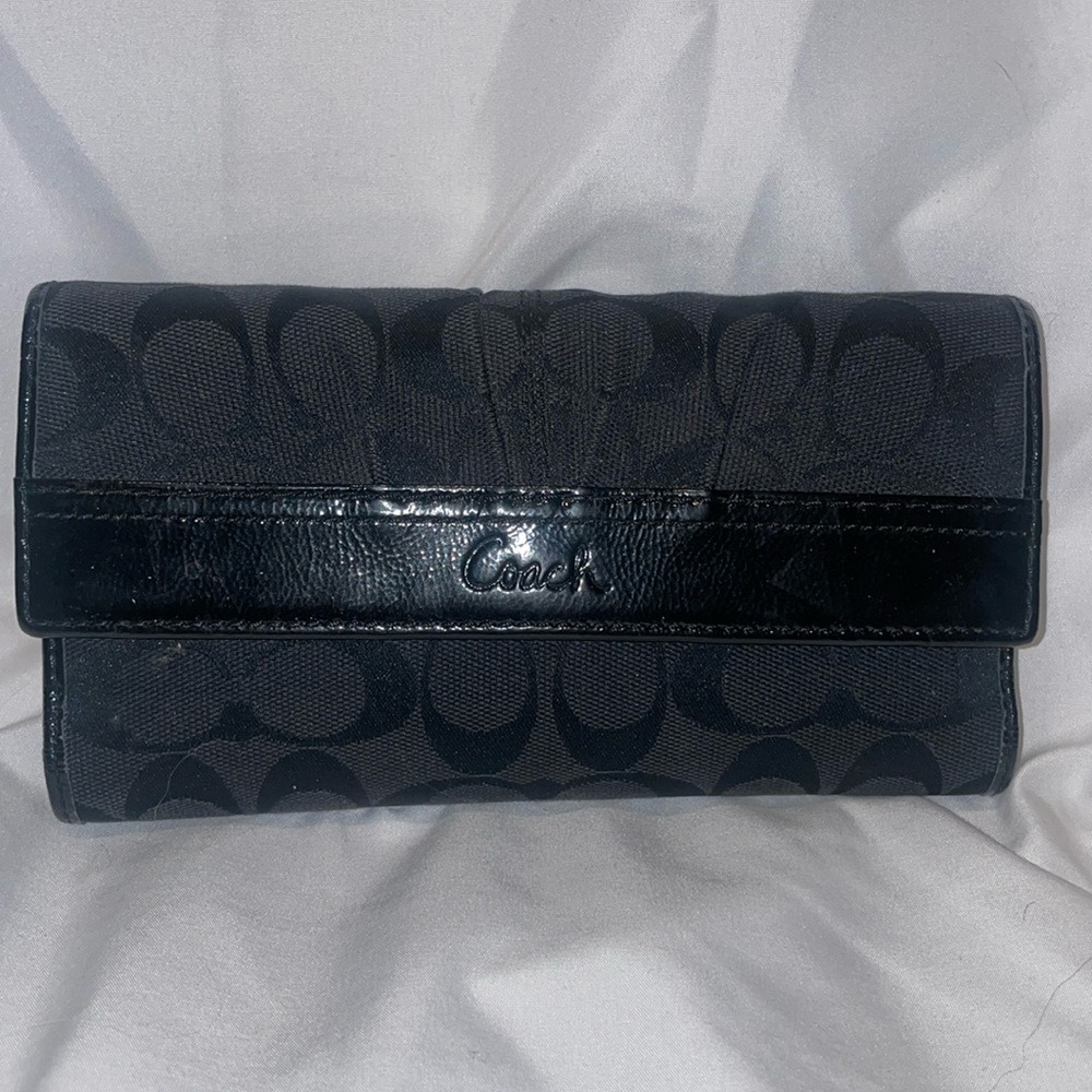 Monogram coach wallet